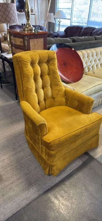 Yellow Mid century chair