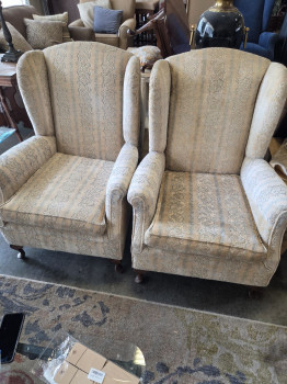 Crush velvet wingback chair