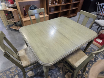 Sage Green table with 4 chairs