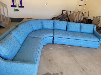 Mid Century Blue Sectional