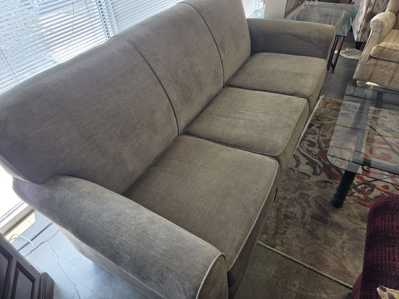 Olive Brown Flexsteel Sofa